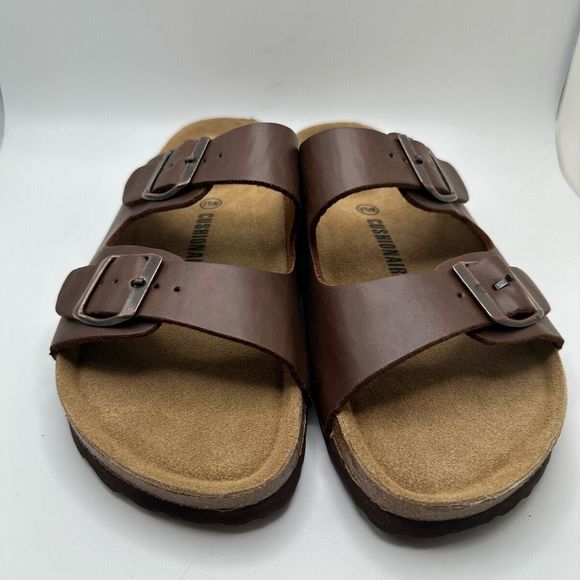 CUSHIONAIRE Women's Cork Footbed Sandal With +Comfort 8.5 BROWN - Picture 2 of 7